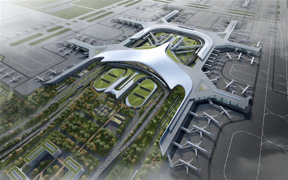 Проект нового, третьего по счету терминала в аэропорте Пудун