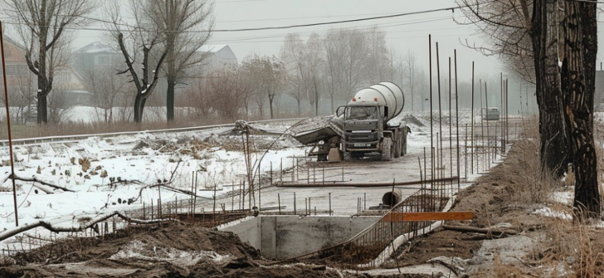 Советы по работе с бетоном зимой: как улучшить процесс заливки бетона в морозные дни