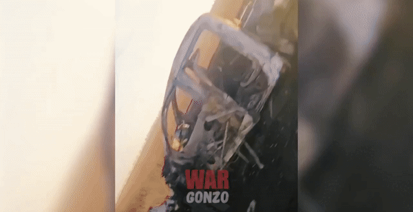    Вдоль дороги останки техники: бронированные "Газели", "Козаки", BMC Kirpi... Видео: тг-канал WarGonzo