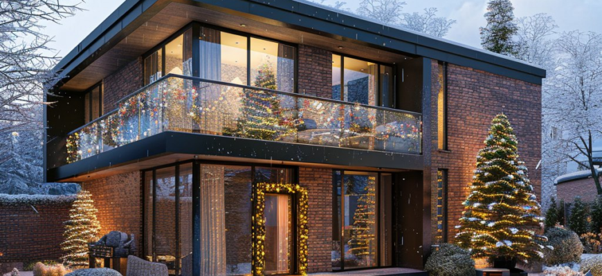 Создаем праздничную атмосферу: ландшафтный дизайн для зимнего двора  