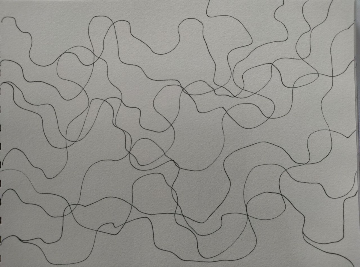 Алгоритм АВН. Как рисовать пошагово. Шаг 1. Набор нейролниий. 