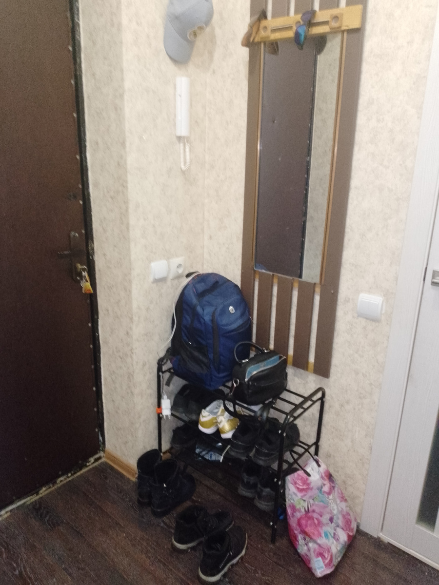 Это кстати единственная большая стена в прихожей. 