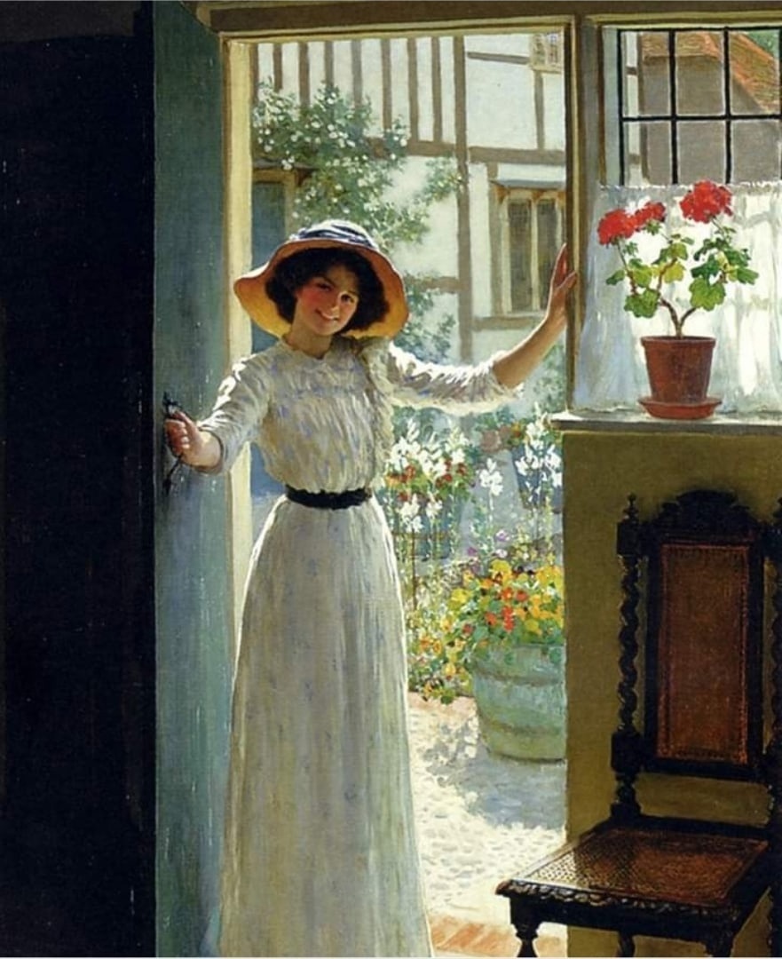 Уильям Генри Маргетсон «У двери дачи»
Уильям Генри Маргетсон «У двери дачи»
