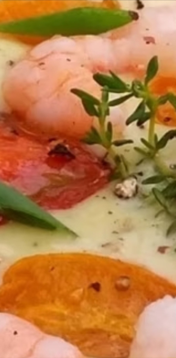 С черри и креветками