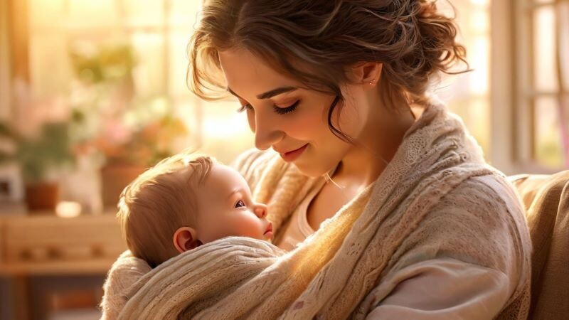    Женщина с ребенком на руках