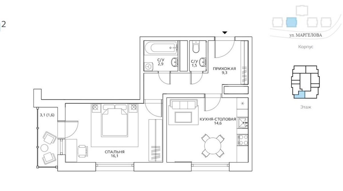 Планировка квартиры от застройщика