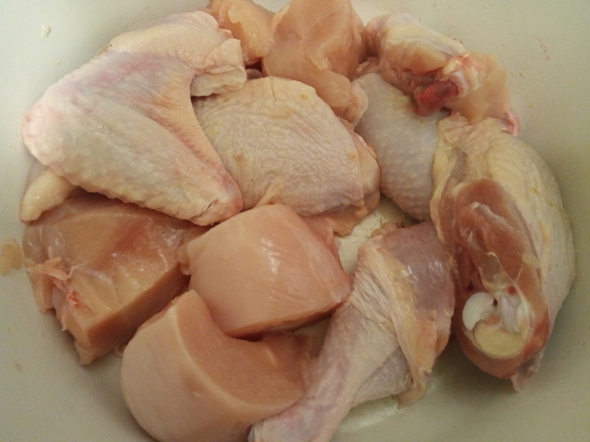 Нарезка курицы.