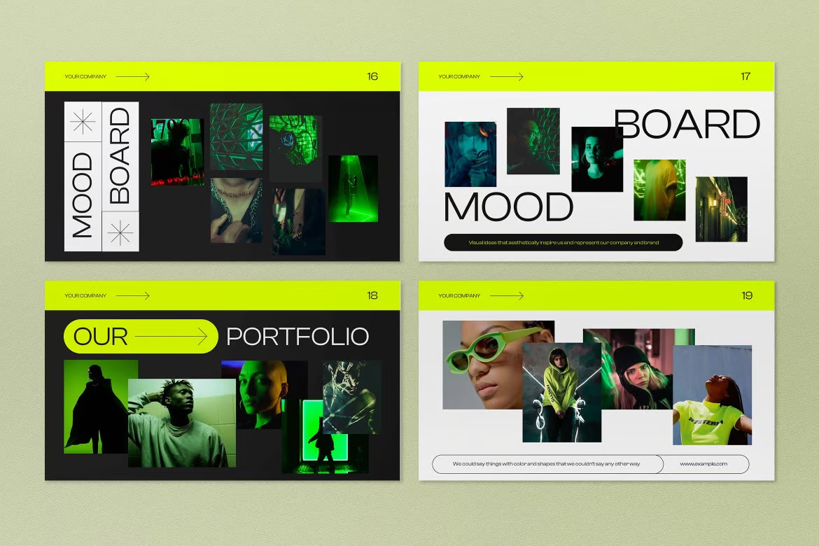 Neon Minimalism — это стильный шаблон PowerPoint