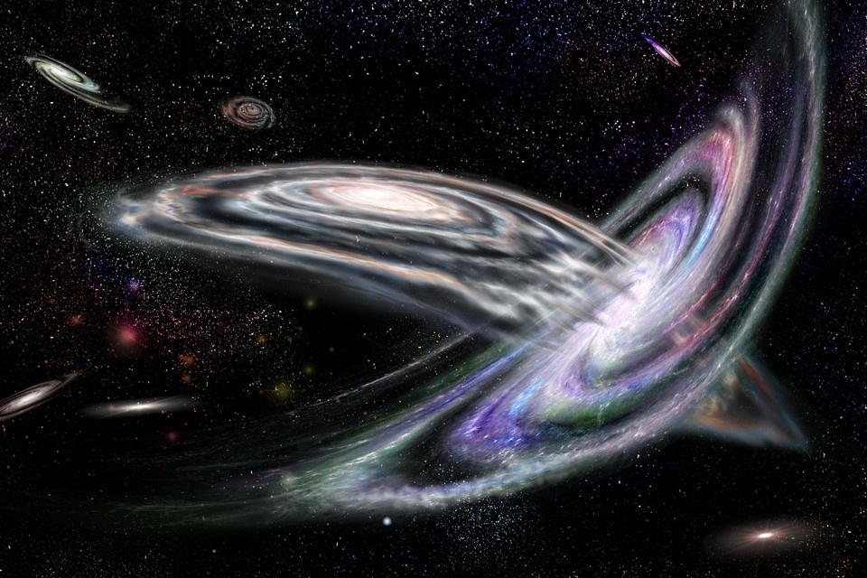    Землю накрыла мощнейшая взрывная волна из космоса: ее причиной стало катастрофическое столкновение галактик. Shutterstock