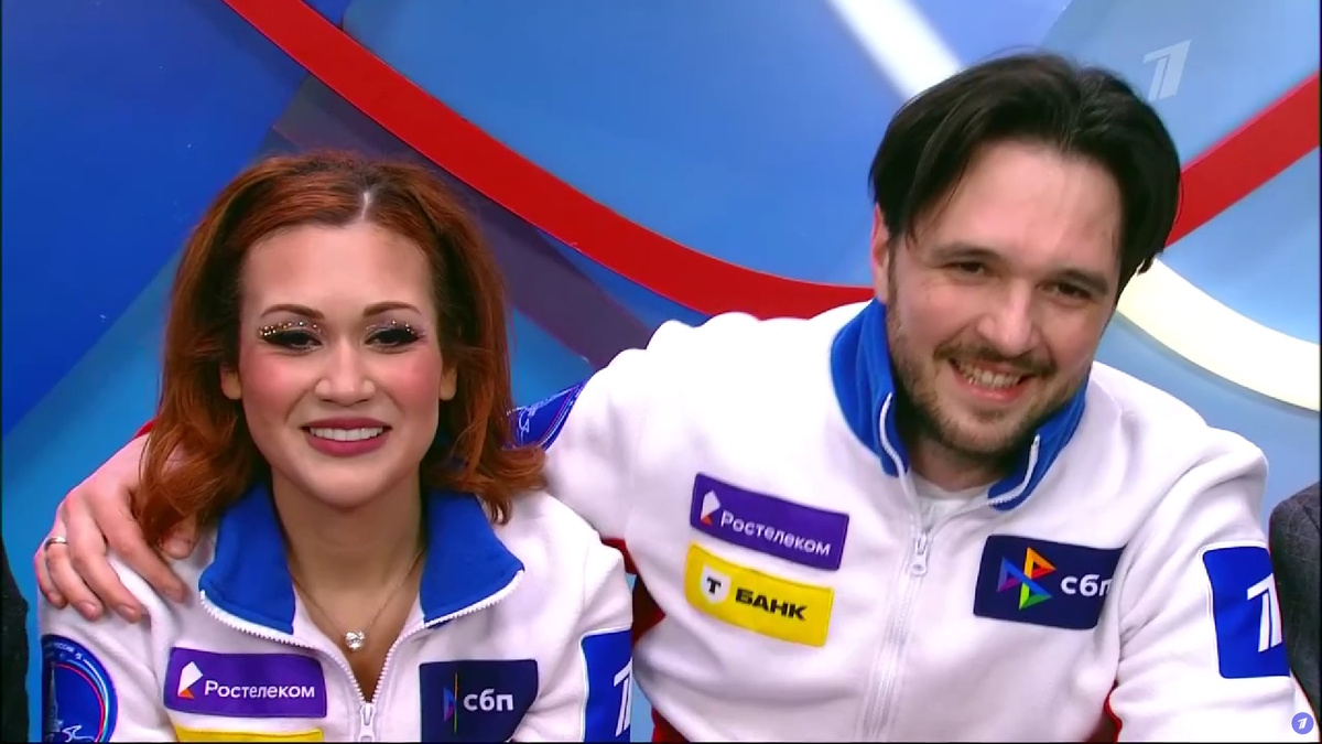 Елизавета Худайбердиева и Егор Базин. Фото: стоп-кадр прямого эфира "Первого канала"