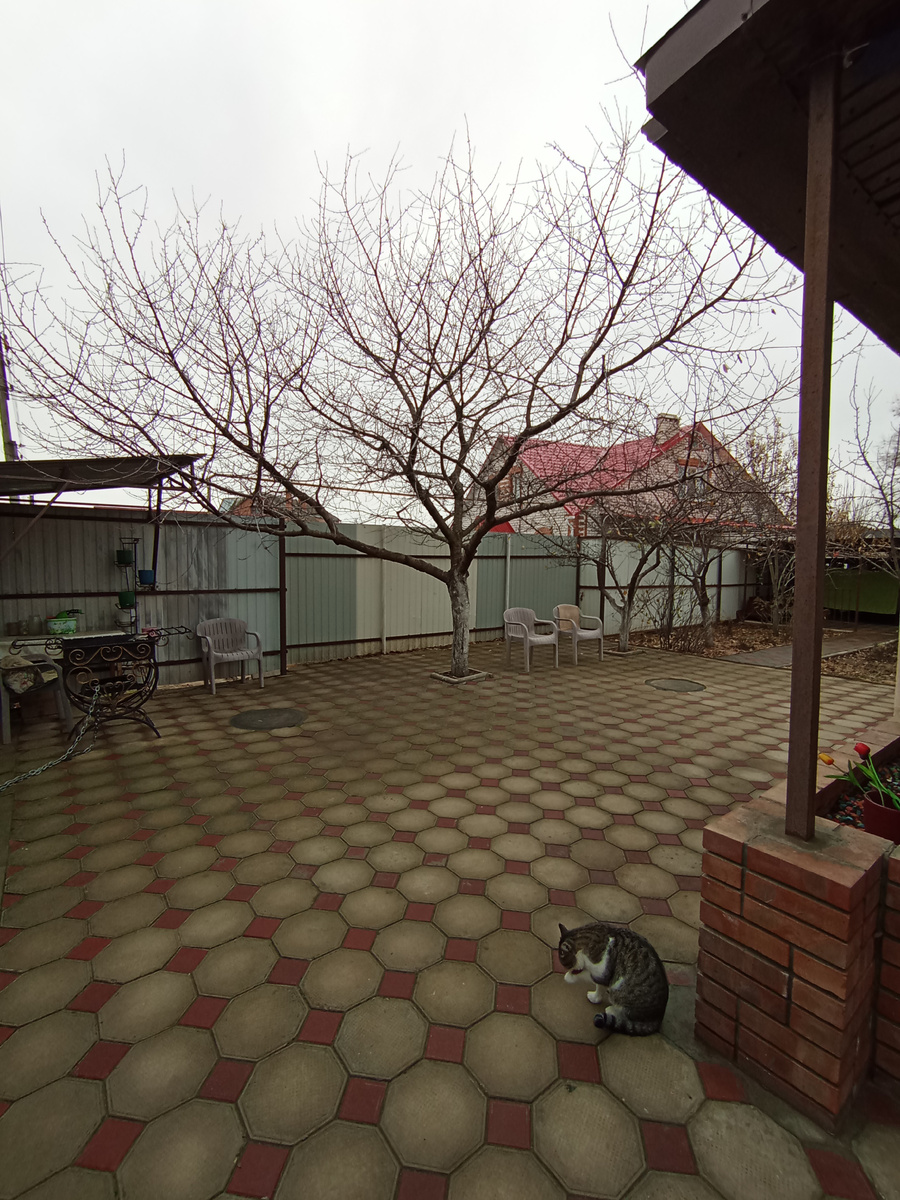 При помощи возможностей смартфона двор кажется гораздо шире. 