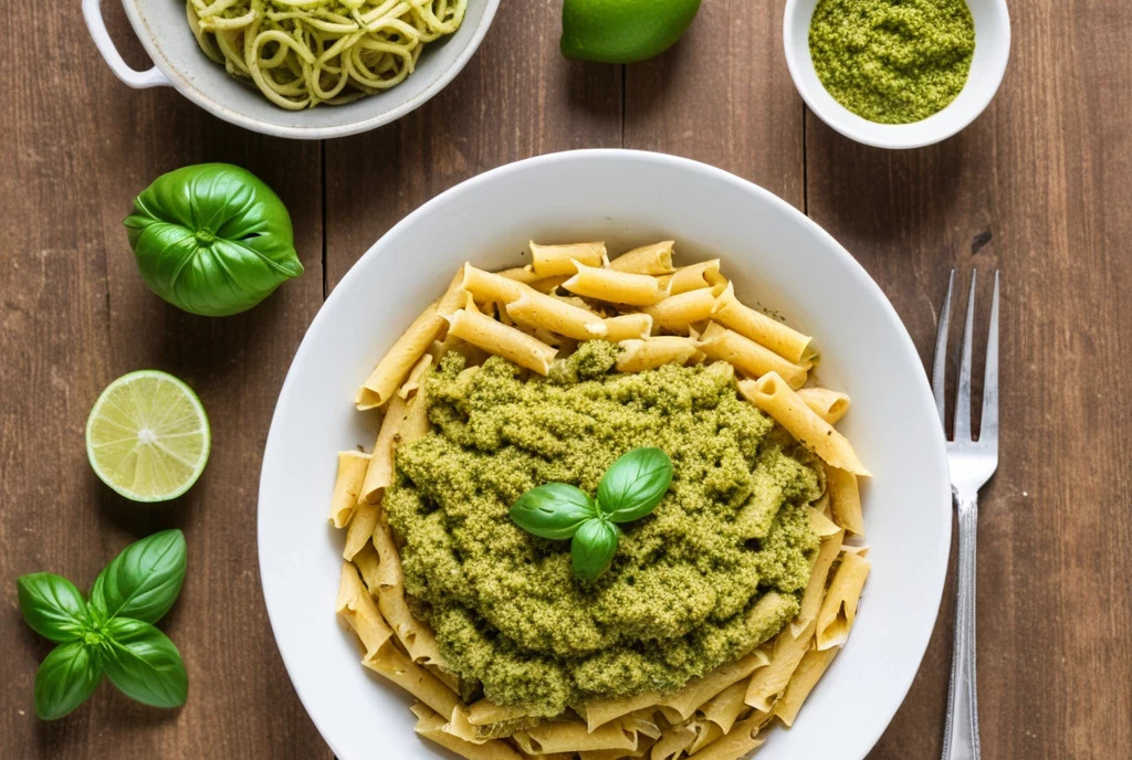 Паста с соусом песто