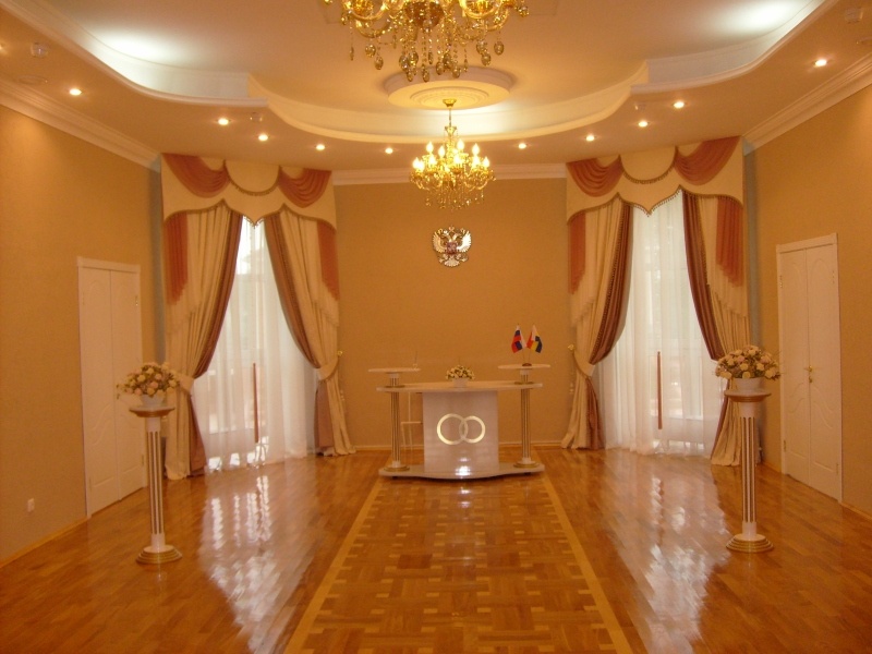 Фото автора. Зал бракосочетания в новом ЗАГСе. Завидуйте соседние районы!