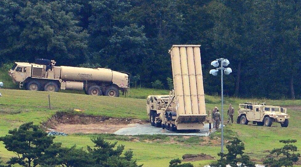    U.S. missile defense system called Terminal High Altitude Area Defense, or THAAD, is seen at a golf course in Seongju, South Korea, Wednesday, Sept. 6, 2017. Seoul's Defense Ministry on Wednesday said the U.S. military will begin adding more launchers to a contentious high-tech U.S. missile defense system in South Korea on Thursday to better cope with North Korean threats. The deployment of the Terminal High-Altitude Area Defense system has angered not only North Korea, but also China and Russia, which see the system's powerful radars as a security threat. A THAAD battery normally consists of six launchers that can fire up to 48 interceptor missiles, but only two launchers have been operational so far at the site in rural Seongju. (Choo Sang-chul/Newsis via AP) pipiya