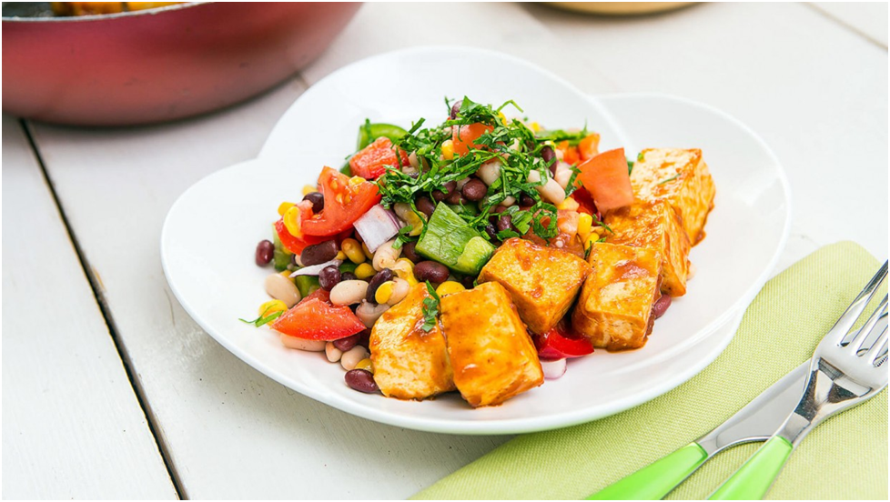 Тофу, запеченный с овощами