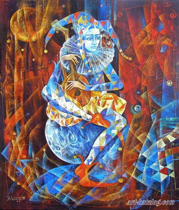 © Наталия Шатрова. После Бенефиса. Холст,  темпера.  90х75см.