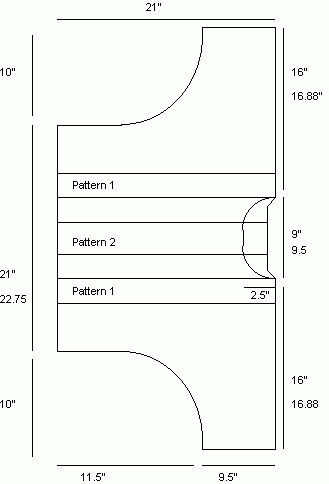 Выкройка джемпера, который вяжется поперек