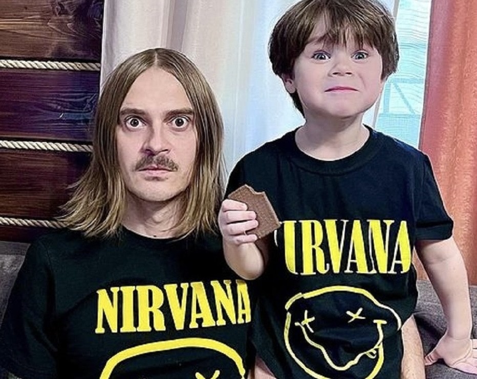 Илья Прусикин с сыном