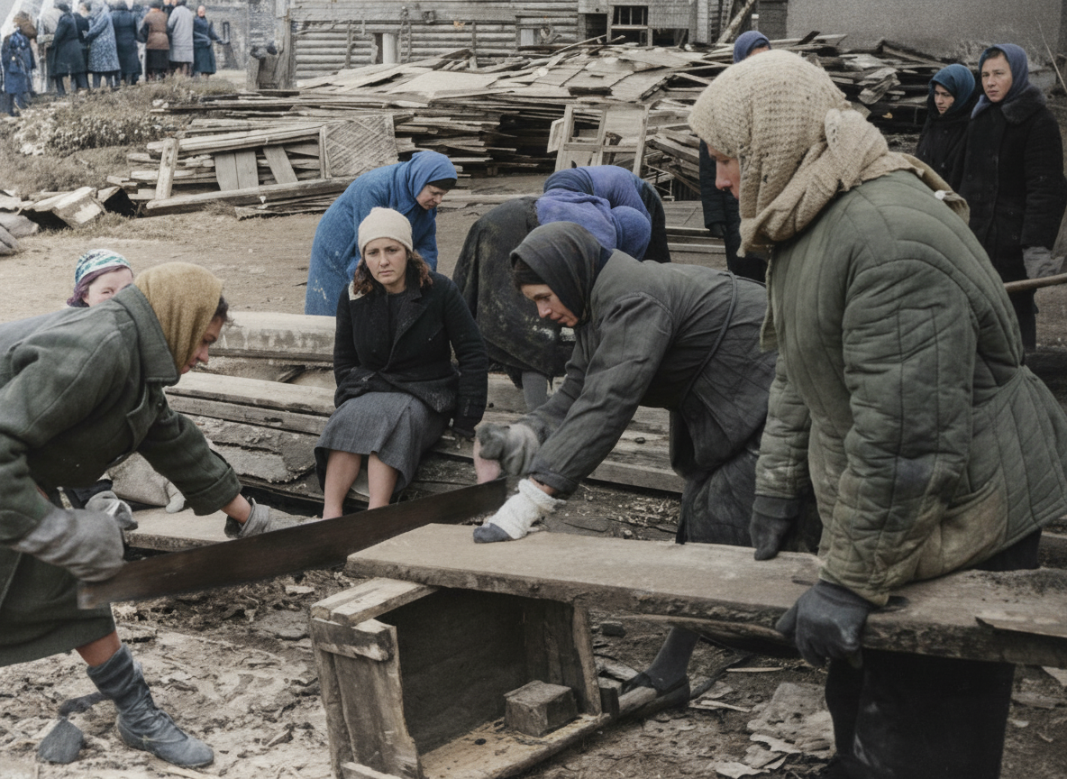 1941 - 1943 - Тяжелые дни блокады. Заготовка дров