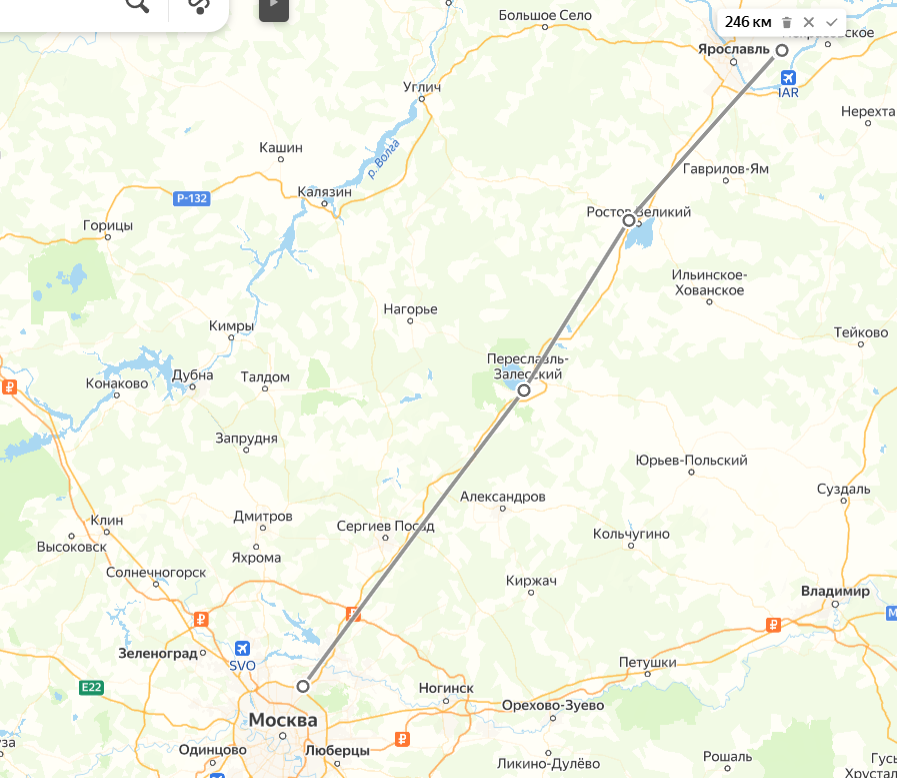 Дорога от Москвы до Ярославля