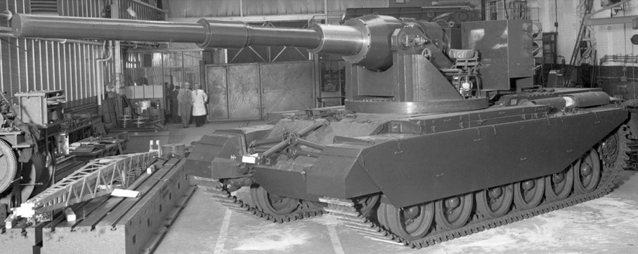 Прототип тяжёлого истребителя танков FV4005. Фотография в свободном доступе.