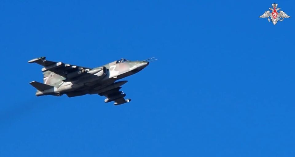    Су-25 в Курской области. Источник: кадр видео Минобороны РФ
