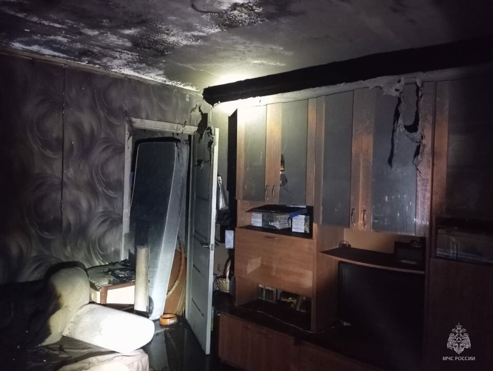    Пожар на Южном. Источник: t.me/mchs_altkray