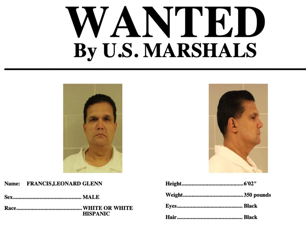    Ориентировка на Леонарда Френсиса Гленна (Толстого Леонарда) © AP Photo / U.S. Marshals Service