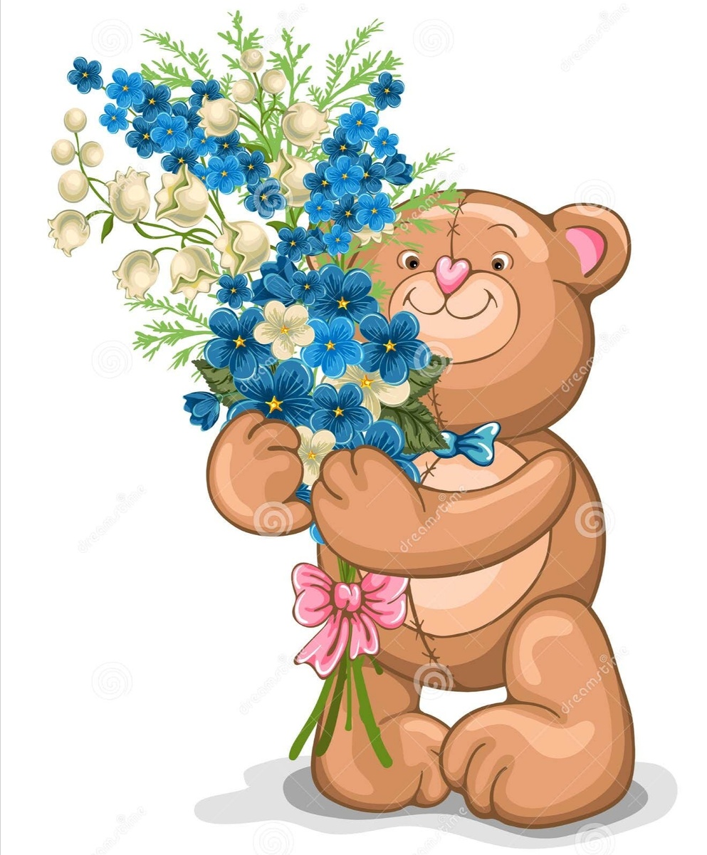 Новый символ праздника - медвежонок с незабудками. Из открытых источников 