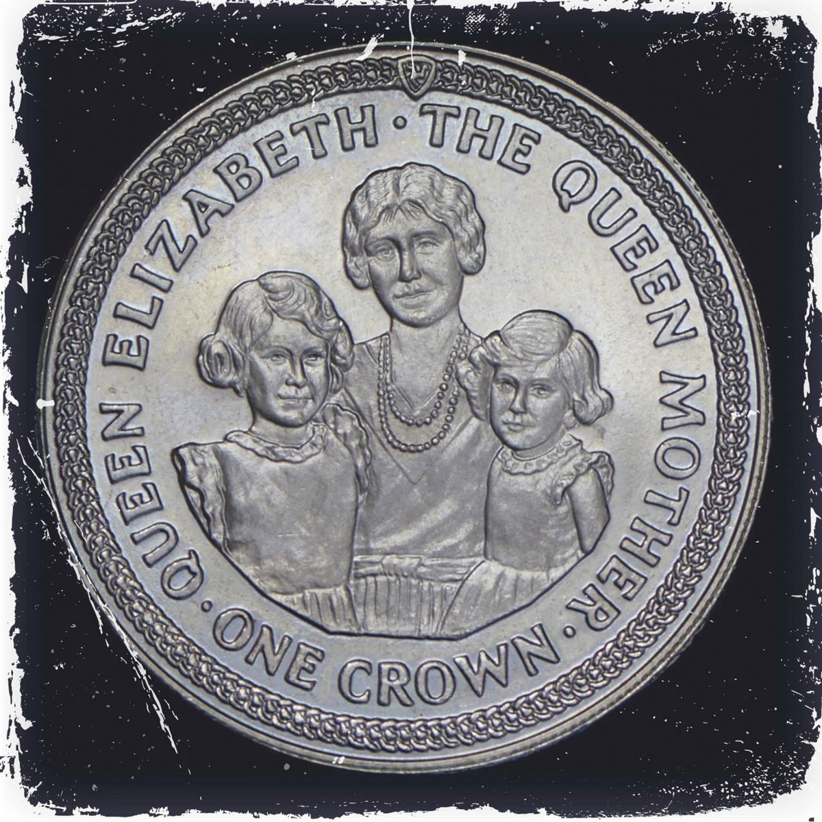 1 крона 1990 "Королева мать" (Остров Мэн)