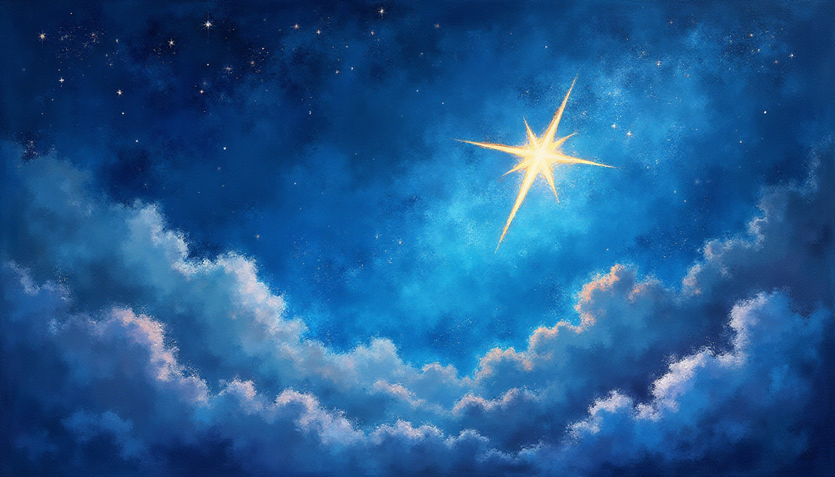 Этот сияющий маяк привел волхвов с Востока к новорожденному Царю