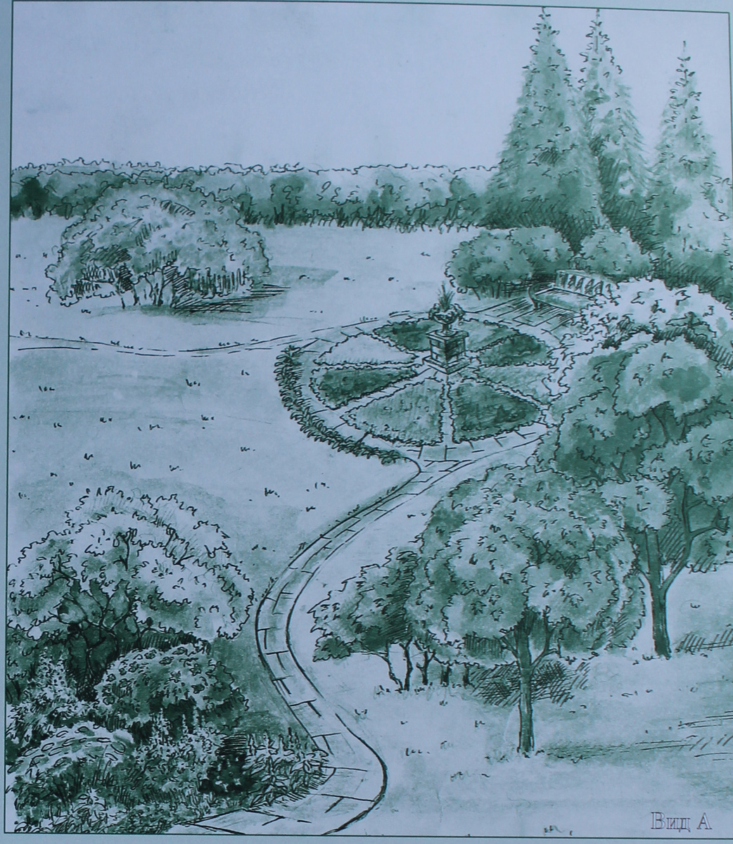 дорожки, клумба на участке