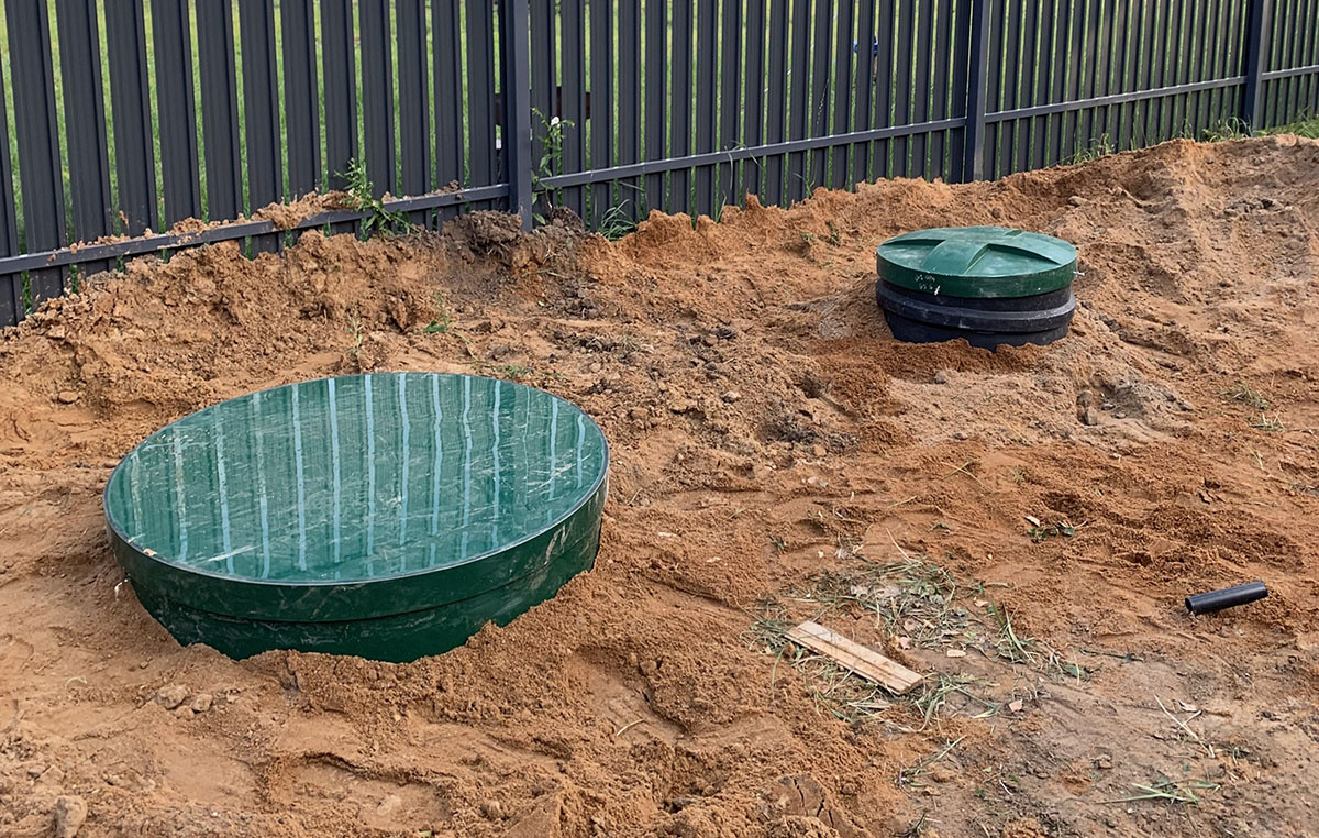 Септик с дренажным колодцем в загородном доме