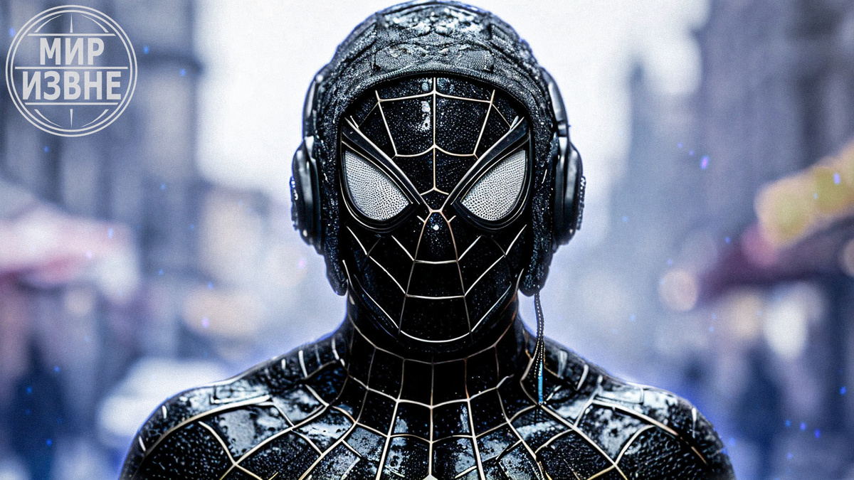 Черный Человек-Паук. Изображение от автора канала "Мир Извне"