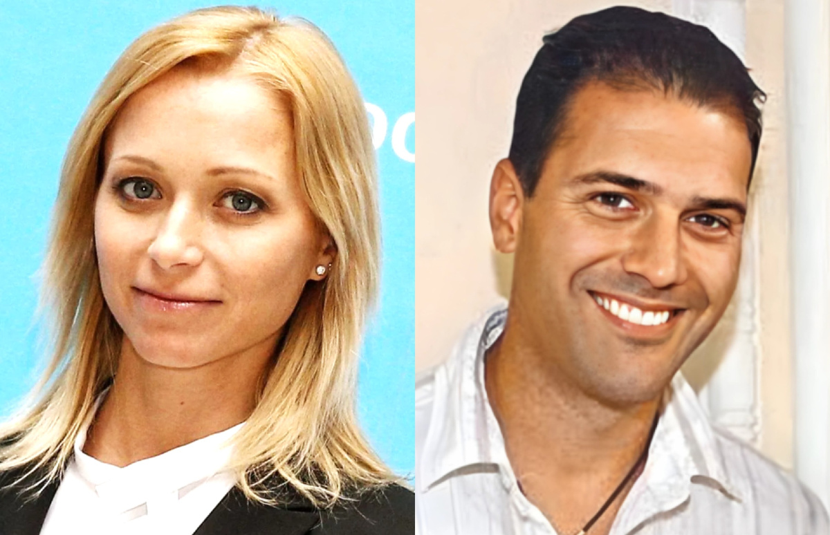 на фото Елена Бережная и Стивен Казинс