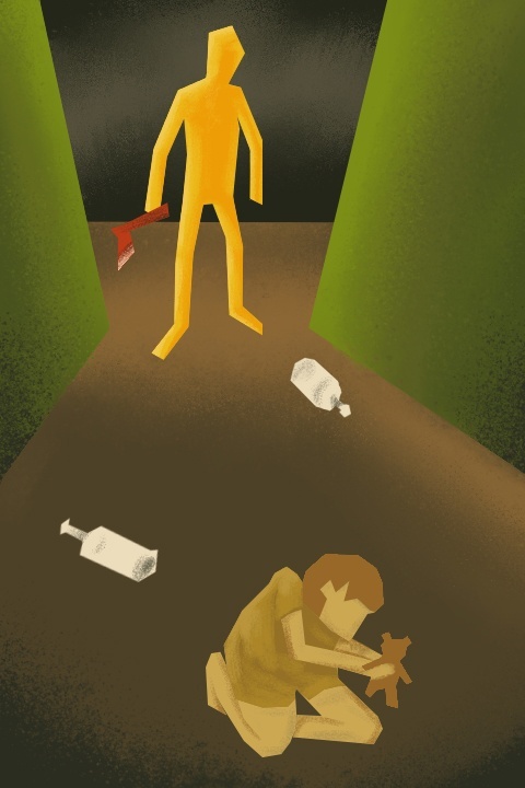 Картина Маринетт Мортем "Папа", февраль 2024 г