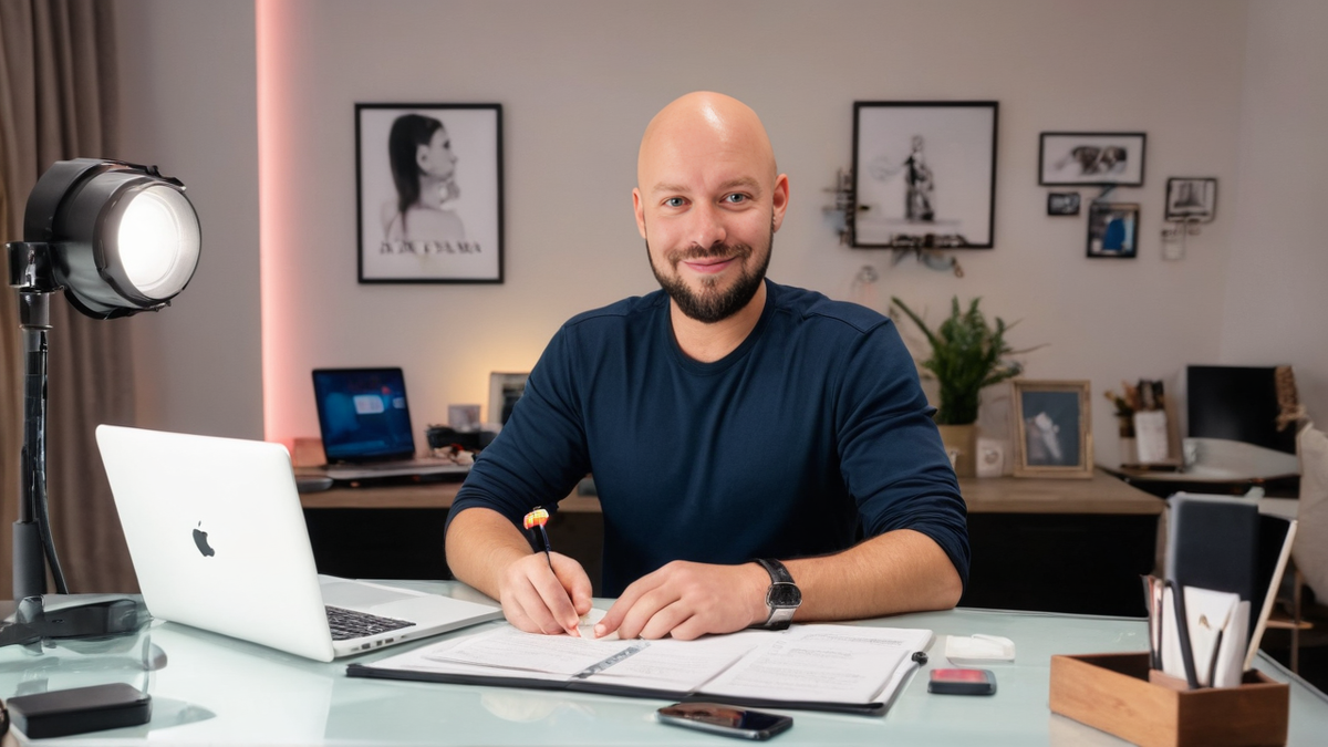 Так выглядит риэлтор перед прямым эфиром для своей аудитории