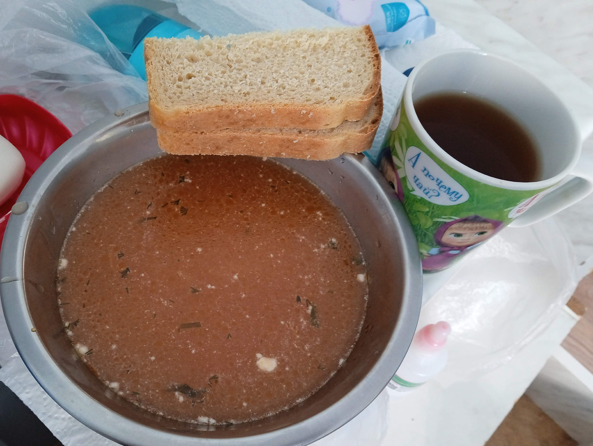 Первое блюдо на обед субботы в родильном доме Волгограда