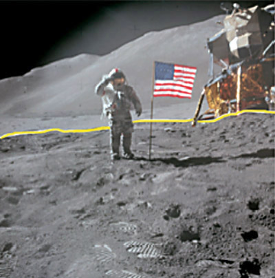 AS15-88-11863 с другим примером линии переднего плана/горизонта