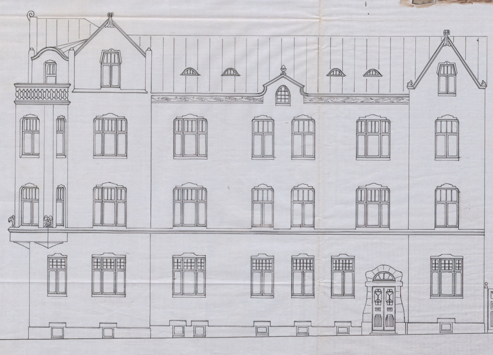 Дом Морозова, чертеж 1904 года, K. Suutarinen (Национальный Архив Финляндии)