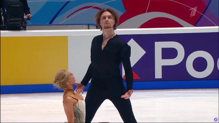 Екатерина Миронова и Евгений Устенко. Фото: стоп-кадр прямого эфира «Первого канала»