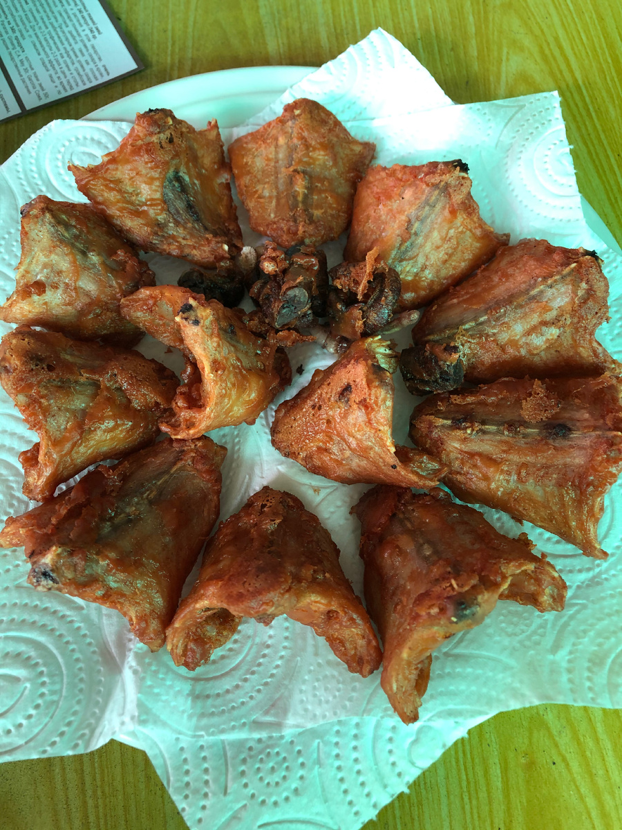 Шашлык из кобры. Фото автора. Это мы решили попробовать мясо кобры. Одни кости. Мне не понравилось блюдо