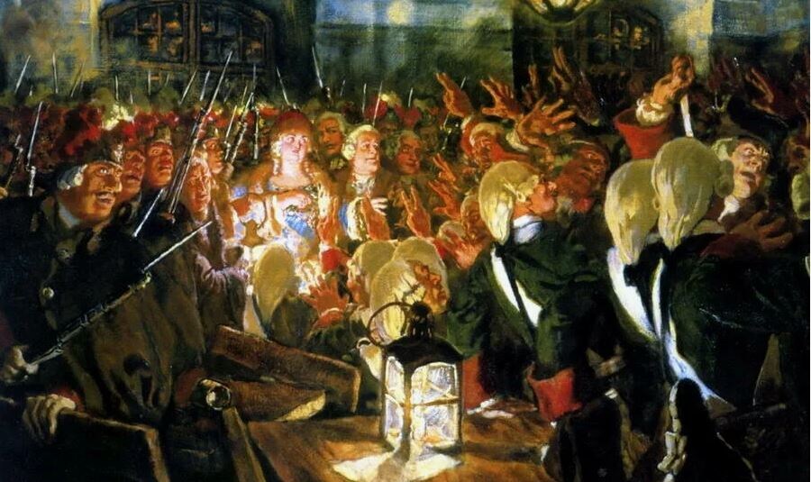 Дворцовый переворот 1741 года, в результате которого к власти пришла Елизавета Петровна *