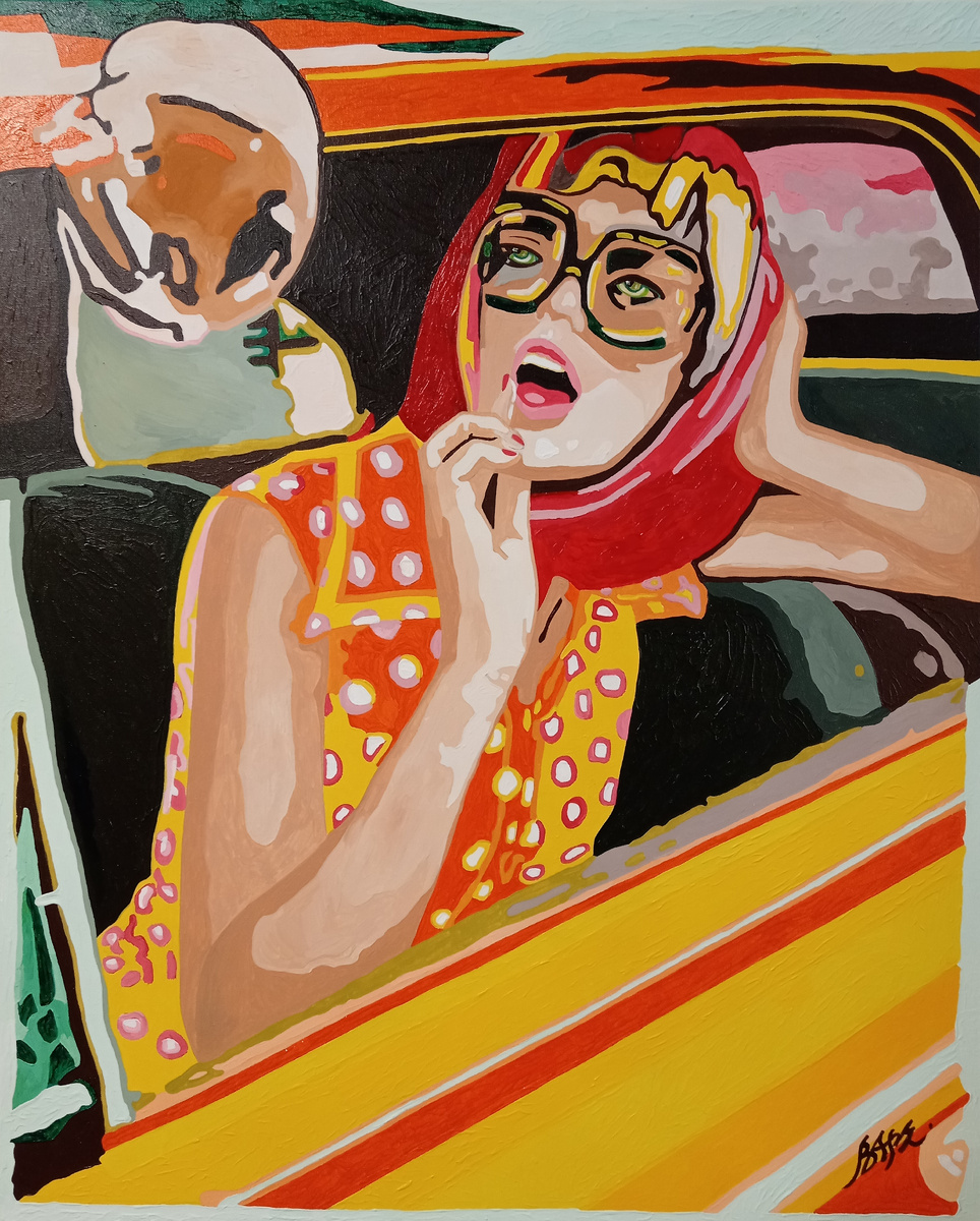 Художник Арсений Власов, картина "Римские каникулы", холст-акрил, размер 120х100 см