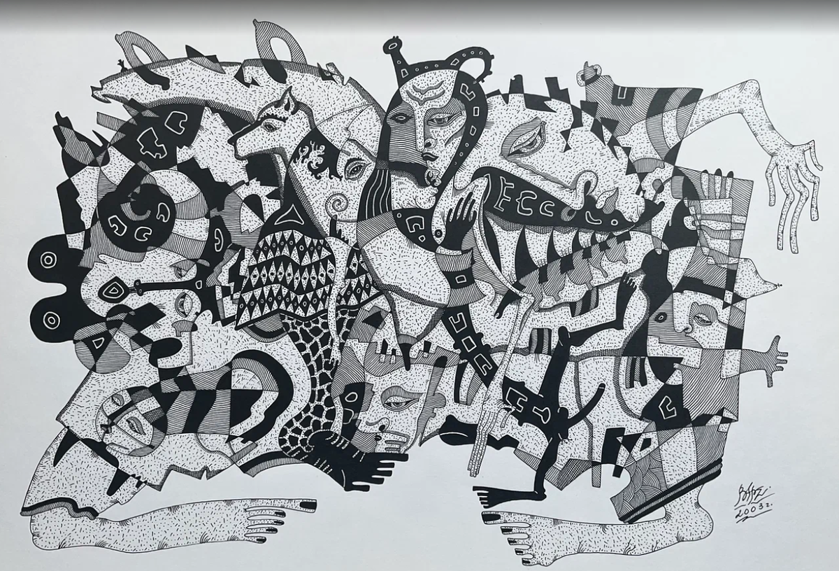 Арсений Власов, "Взаимодействие" холст акрил 100х120 см