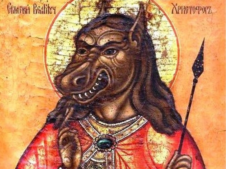 Свияжская иконописная традиция изображает Христофора с лошадиной головой