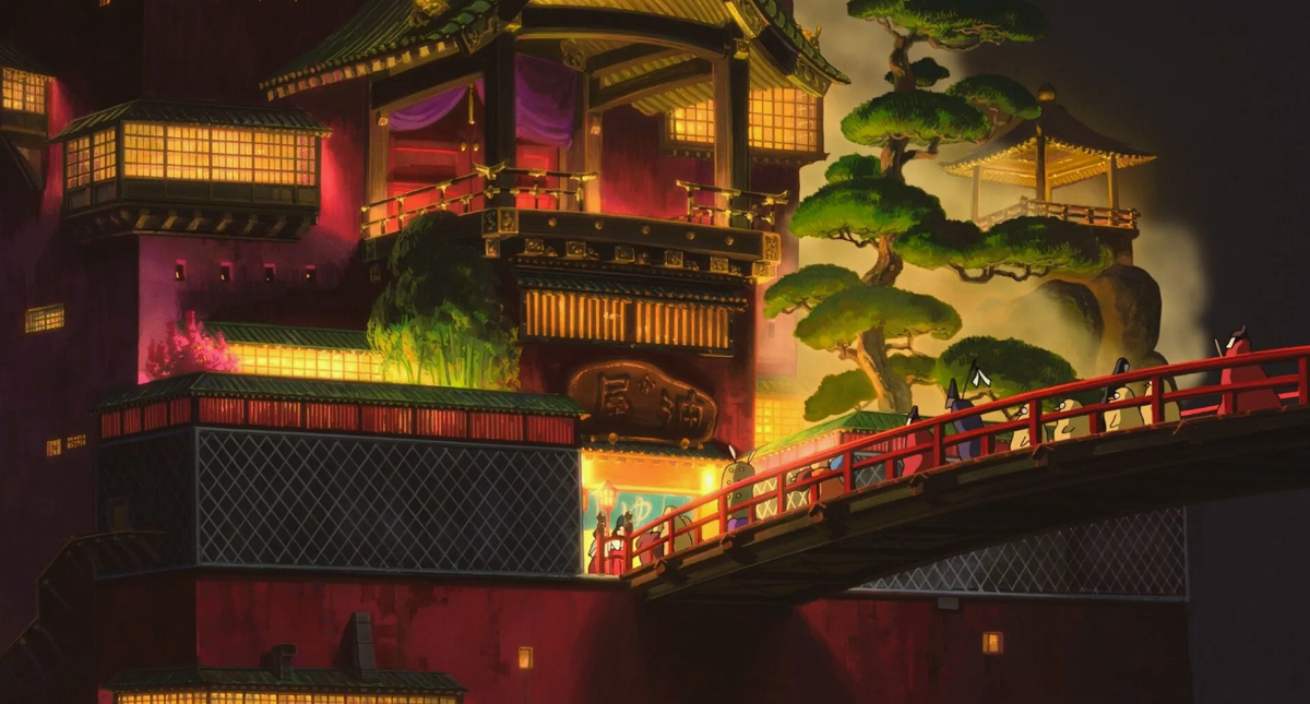 Это кадр из Унесенных призраками срисован с одного из мостиков Гинзан