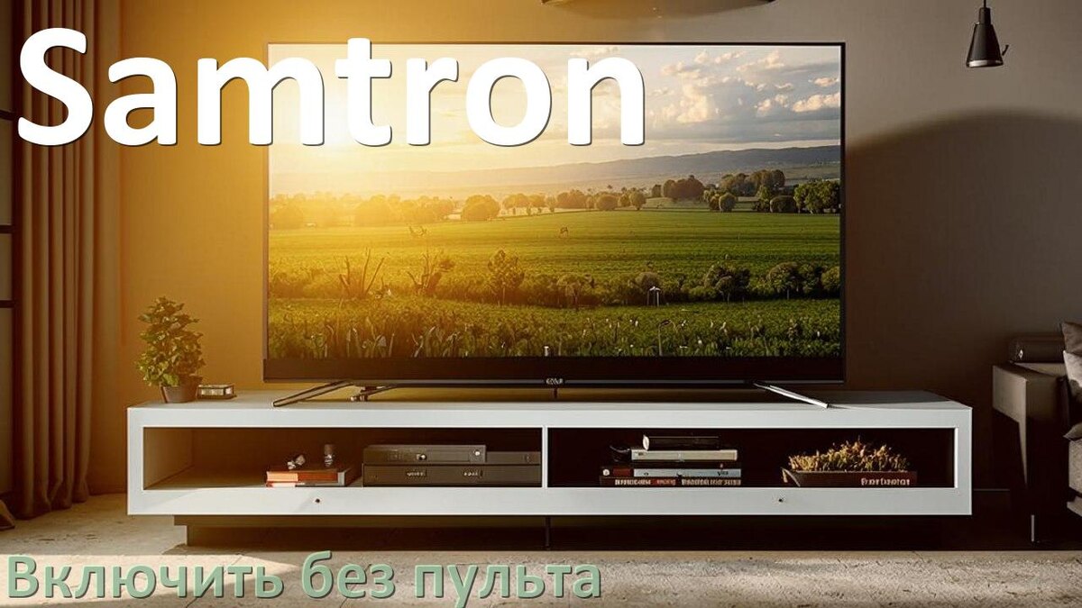
Как разблокировать и включить телевизор Samtron без пульта и настроить без кнопок с телефона