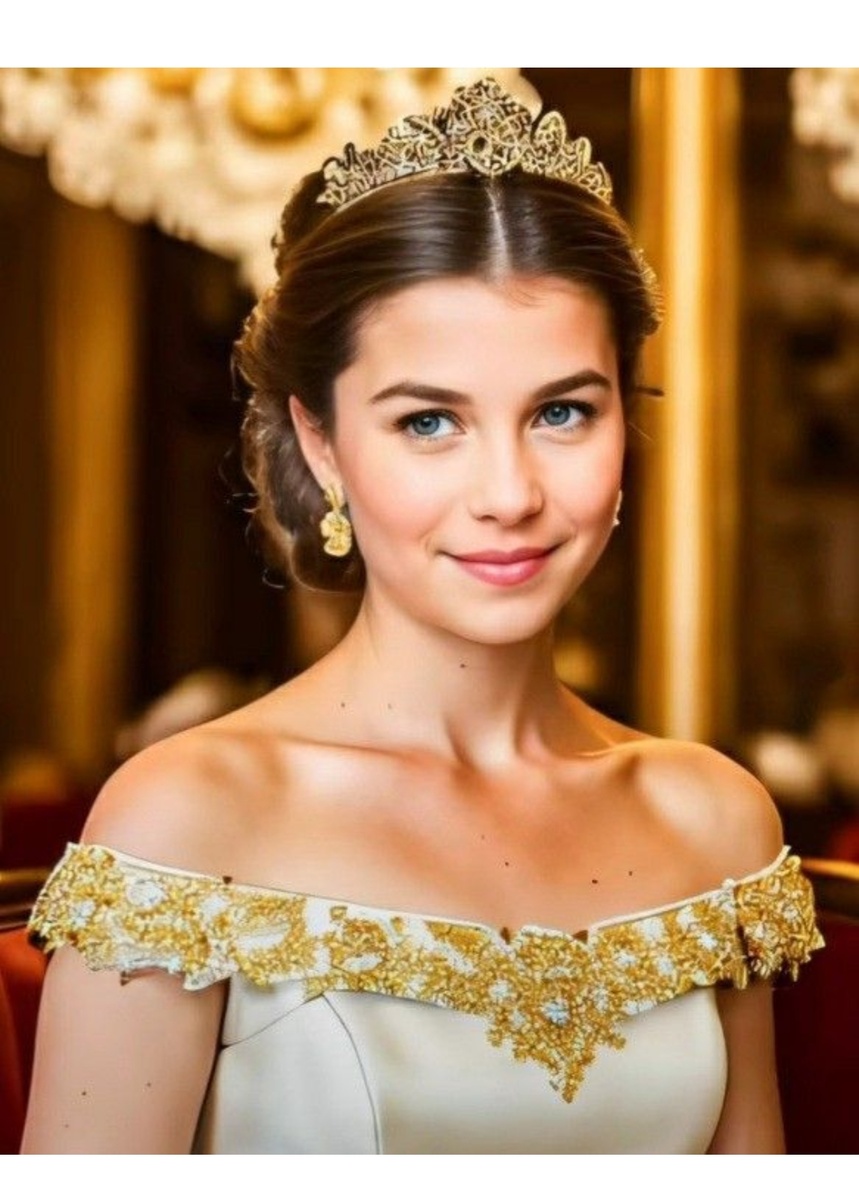 Представление ИИ о том, как может выглядеть принцесса Шарлота в 18 лет.