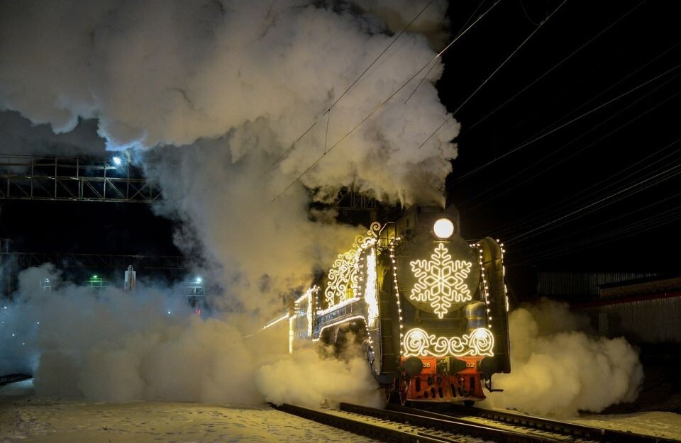    Новогоднее путешествие поезда Деда Мороза. Источник: Сообщество ВКонтакте "Поезд Деда Мороза"